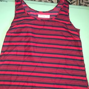 Stripped dressy tank top